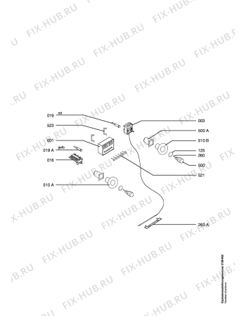 Взрыв-схема плиты (духовки) Aeg B2190-D - Схема узла Functional parts